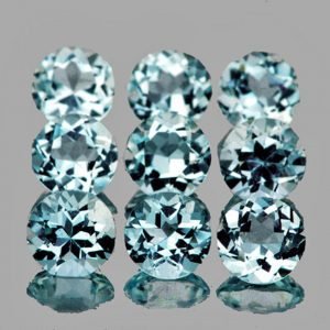[AAA] Faceted Aquamarine Natural Round Gemstone 1 - 8mm