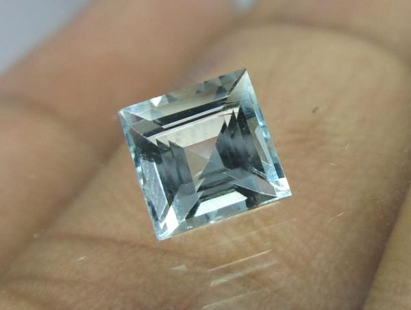 [AA] Faceted Aquamarine Natural Square Shape Gemstone 2mm - 8mm - Image 2