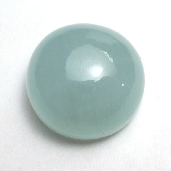 Cabochon - Natural Milky Aquamarine Round Shape Gemstone 4-12mm