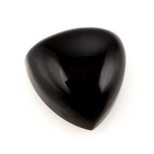 Cabochon Natural Black Onyx Trillion Shape Gemstone All Calibrated Sizes