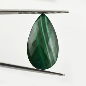 Faceted Malachite Pear Drop Shape Cut Gemstone Calibrated Sizes