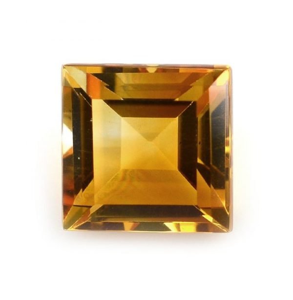 [Grade AAA] Faceted Natural Citrine Square Shape Gemstone 3mm-10mm