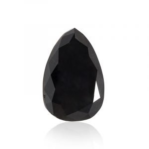 Faceted Black Onyx Pear Shape Cut Gemstone Calibrated Sizes