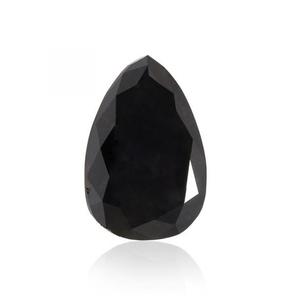 Faceted Black Onyx Pear Shape Cut Gemstone Calibrated Sizes