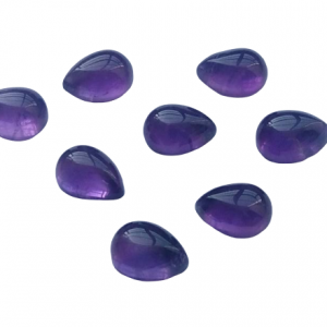 [AAA] Cabochon Amethyst Pear Shape Gemstone Calibrated Sizes DIY Jewelry
