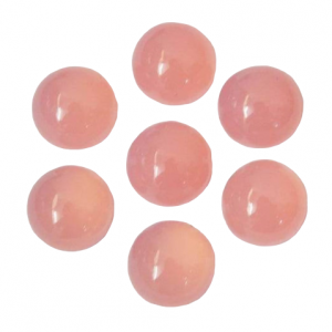 Cabochon Pink Chalcedony Round Shape Gemstone Calibrated Sizes