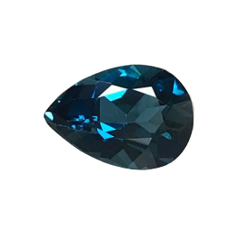 Faceted London Blue Topaz Pear Drop Shape Cut Certified Gemstone