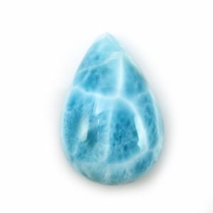[Grade AAA] Cabochon Larimar Natural Pear Shape Gemstone All Calibrated Sizes