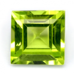 [Grade AAA] Quality Peridot Faceted Natural Square Shape Gemstone 1-10 mm Sizes