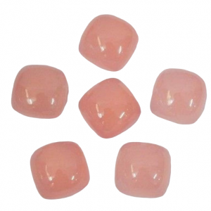 Cabochon Pink Chalcedony Cushion Shape DIY Jewelry Loose Gemstone