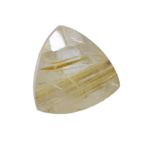 Faceted Natural Golden Rutile Trillion Shape Cut Gemstone All Calibrated Size