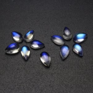 [AAA] Rainbow Moonstone Pear Shape Cabochon [3x5mm-10x14mm Sizes]