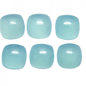 Cabochon Aqua Chalcedony Cushion Shape Jewelry Making Loose Gemstone