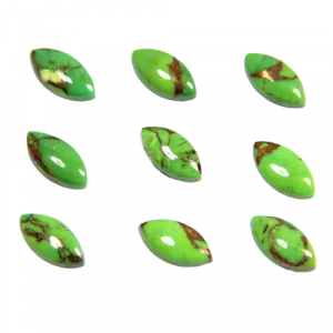 Natural Cabochon Green Copper Turquoise Marquise Shape Calibrated Gemstone All Sizes