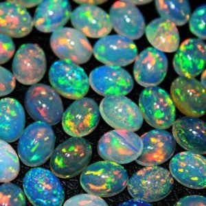 Natural Cabochon Ethiopian Opal Oval Gemstone All Calibrated Sizes