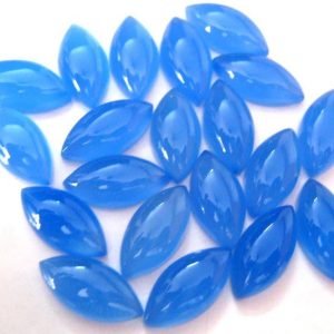 Cabochon Blue Chalcedony Marquise Calibrated Sizes for Jewelry Making