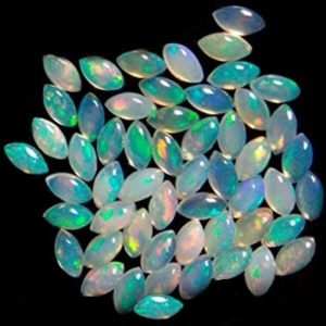 Natural Cabochon Ethiopian Opal Marquise Shape Calibrated Gemstone All Sizes