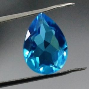 [Grade AAA] Faceted Neon Apatite Natural Pear Gemstone 3x5-7x10mm
