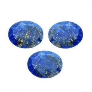 Faceted Lapis Lazuli Cut Gemstone Oval Shape