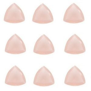Faceted Natural Pink Chalcedony Trillion Shape Cut Gemstone All Calibrated Size