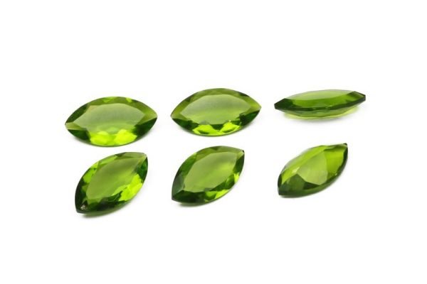 [Grade AAA]  Faceted Peridot Natural Marquise Shape Gemstone 2x4-6x12 mm Sizes - Image 2