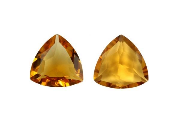 [Grade AAA] Faceted Natural Citrine Trillion Gemstone 3-12 mm Sizes - Image 3