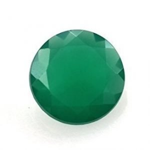 Faceted Green Onyx Round Shape Cut Gemstone Calibrated Sizes