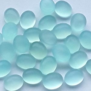 Cabochon Aqua Chalcedony Loose Gemstone Oval Shape All Sizes