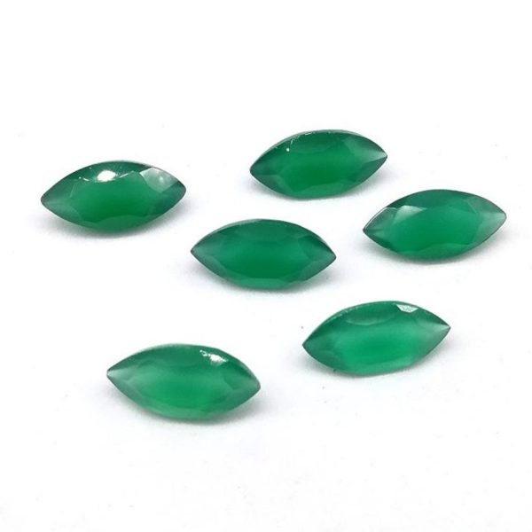 Faceted Green Onyx Cut Marquise Calibrated Sizes for Jewelry Making - Image 3