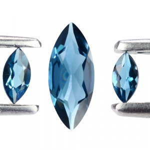 Faceted London Blue Topaz Cut Marquise Calibrated Sizes for Jewelry Making