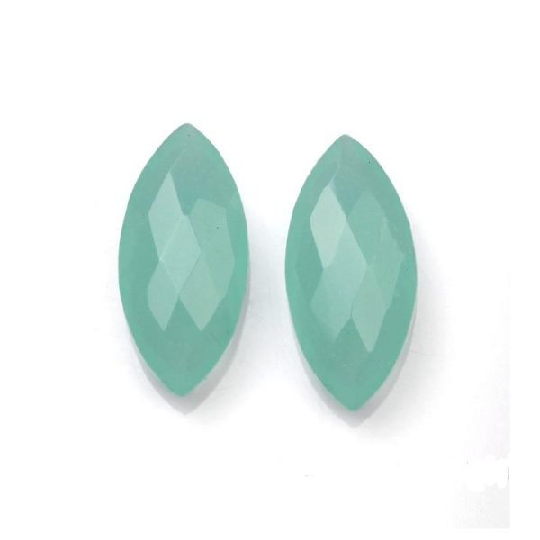 Faceted Aqua Chalcedony Cut Marquise Calibrated Sizes for Jewelry Making