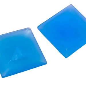 Faceted Square Shape Blue Chalcedony Cut Gemstone All Calibrated Sizes