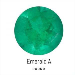 Round Diamond Cut Natural Genuine Calibrated Emerald Grade A