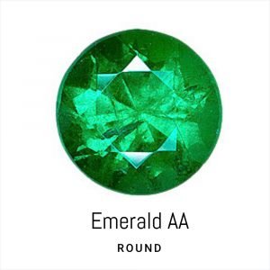 Round Diamond Cut Natural Genuine Calibrated Emerald Grade AA