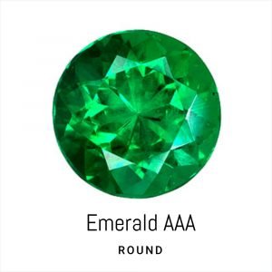 Round Diamond Cut Natural Genuine Calibrated Emerald Grade AAA