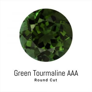 Faceted Green Tourmaline Natural Round Gemstone 1–8mm Sizes