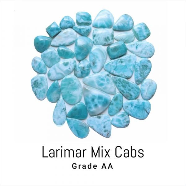 Dominican Larimar Mix Shape Natural Gemstone Wholesale Lot 100 Grams