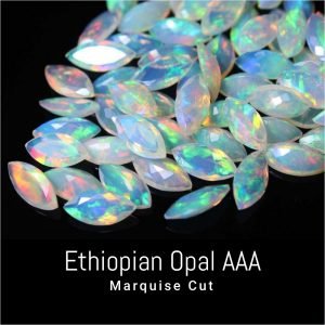 Natural Faceted Ethiopian Opal Marquise Shape Calibrated Gemstone All Sizes