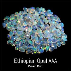 Faceted Ethiopian Opal Natural Pear Shape Gemstone All Calibrated Sizes