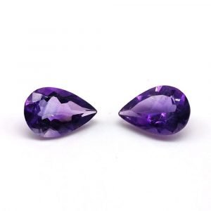 [AA] Faceted African Amethyst Natural Pear Gemstone 3x5 - 8x12 mm Sizes