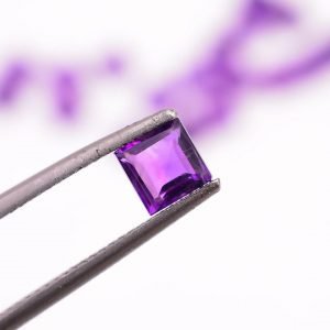 [AA] Faceted African Amethyst Natural Square Shape Gemstone 2mm - 10mm