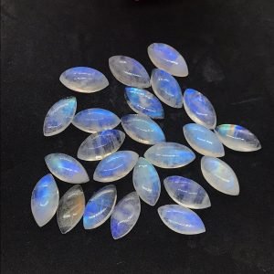 [A] Natural Cabochon Rainbow Moonstone Marquise Shape [2x4mm-10x20mm]