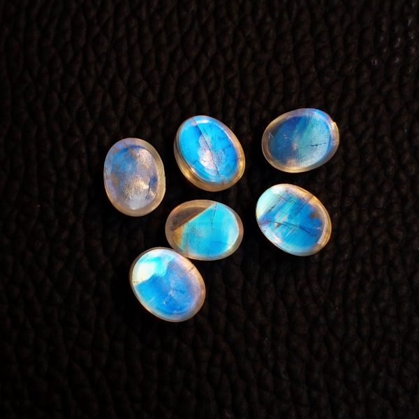 [AA] Natural Blue Rainbow Moonstone Oval Gemstone [3x5mm-10x14mm] - Image 5