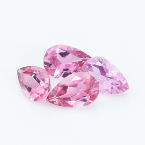 [Grade AA] Faceted Natural Pink Tourmaline Pear Gemstone 3x5-8x12mm