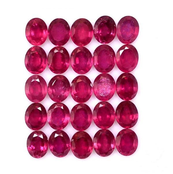Faceted Red Ruby Oval Calibrated Natural Gemstone - Image 2