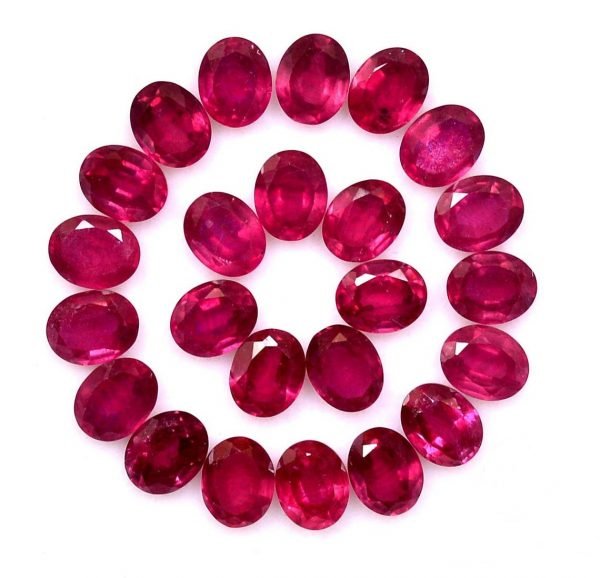 Faceted Red Ruby Oval Calibrated Natural Gemstone