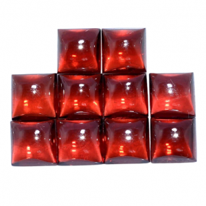 [Grade AAA] Cabochon Mozambique Garnet Natural Square Shape Gemstone 2mm - 10mm