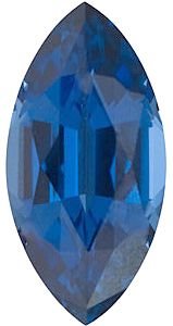 [Grade AAA] Faceted Blue Sapphire Marquise Shape Calibrated Gemstone