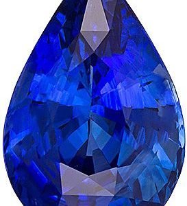 [Grade AAA] Faceted Blue Sapphire Pear Calibrated Gemstone