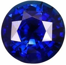 [Grade AA] Faceted Blue Sapphire Calibrated Round Shape Gemstone